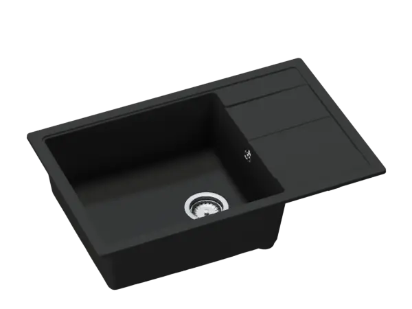 Кухонная мойка SanDonna Ewelina 780 (Чёрный металлик)