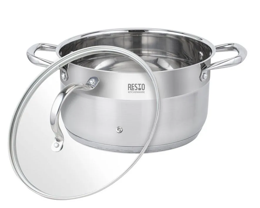 Кастрюля RESTO 92105, 6,2л, Нержавеющая сталь