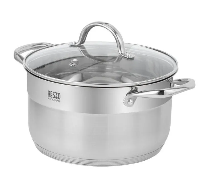 Кастрюля RESTO 92105, 6,2л, Нержавеющая сталь