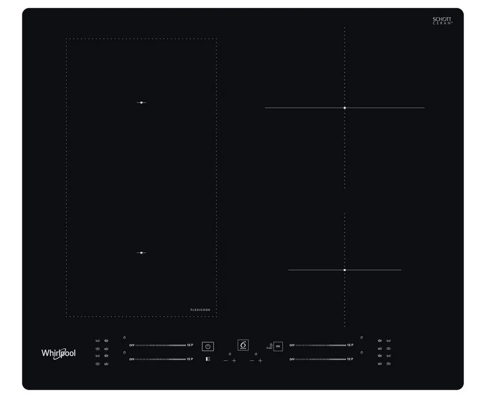 Plită cu inducție Whirlpool WL S7960 NE, Negru