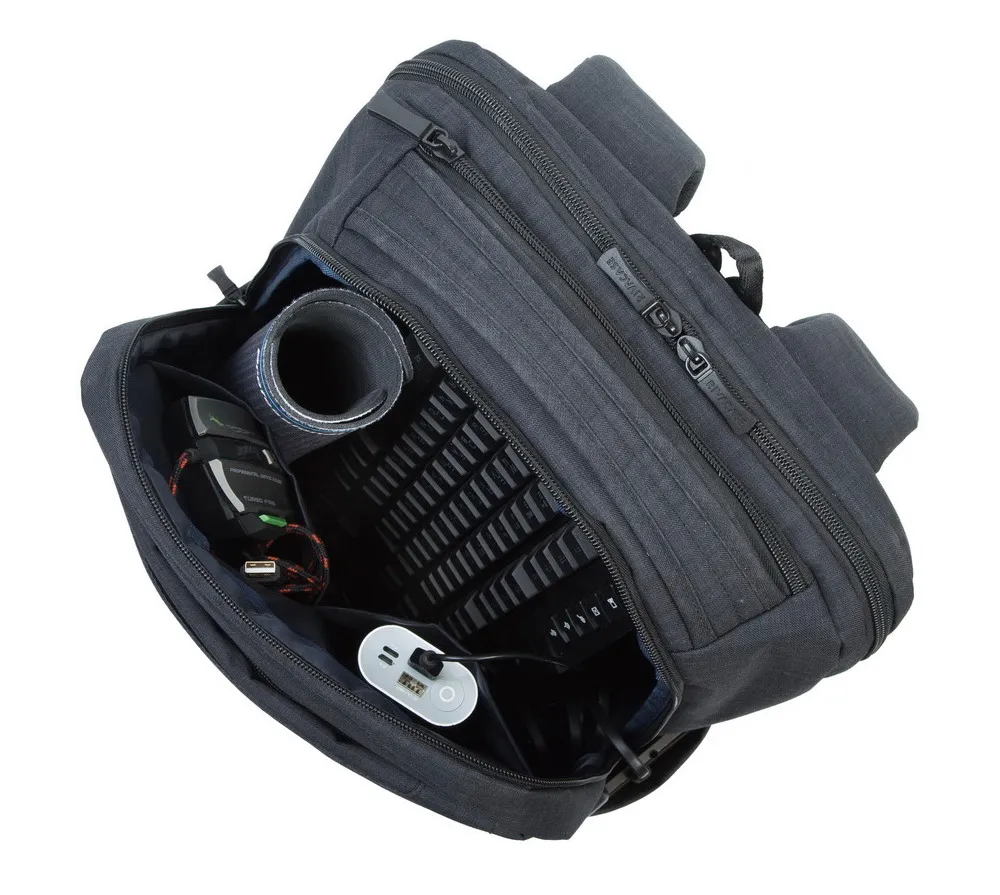 Rucsac pentru Laptop RivaCase Biscayne, 17.3", Poliester, Negru