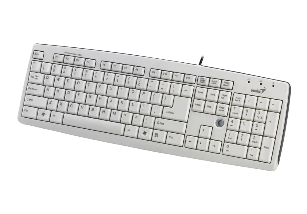 Клавиатура Genius KB-06XE, Проводное, Белый