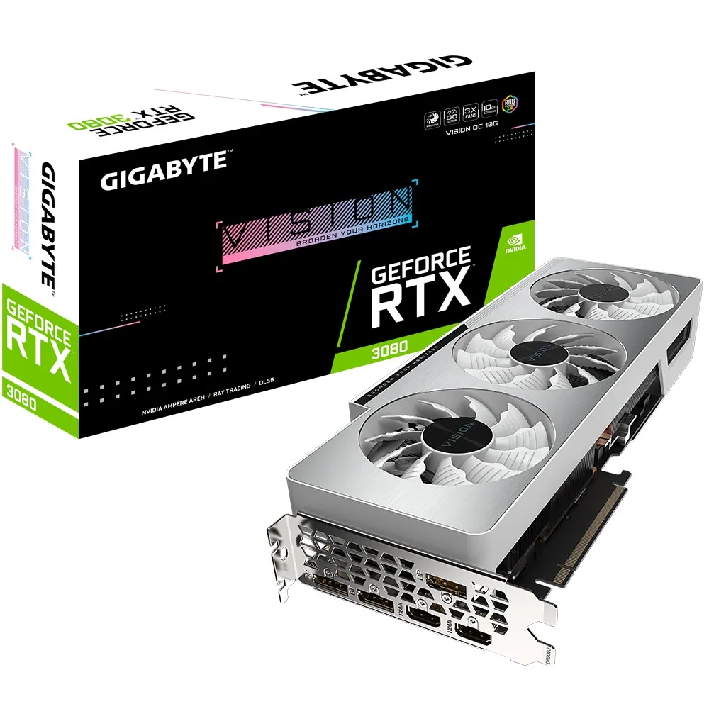 Placă Video Gigabyte GV-N3080VISION OC-10GD, 10GB GDDR6X 320bit