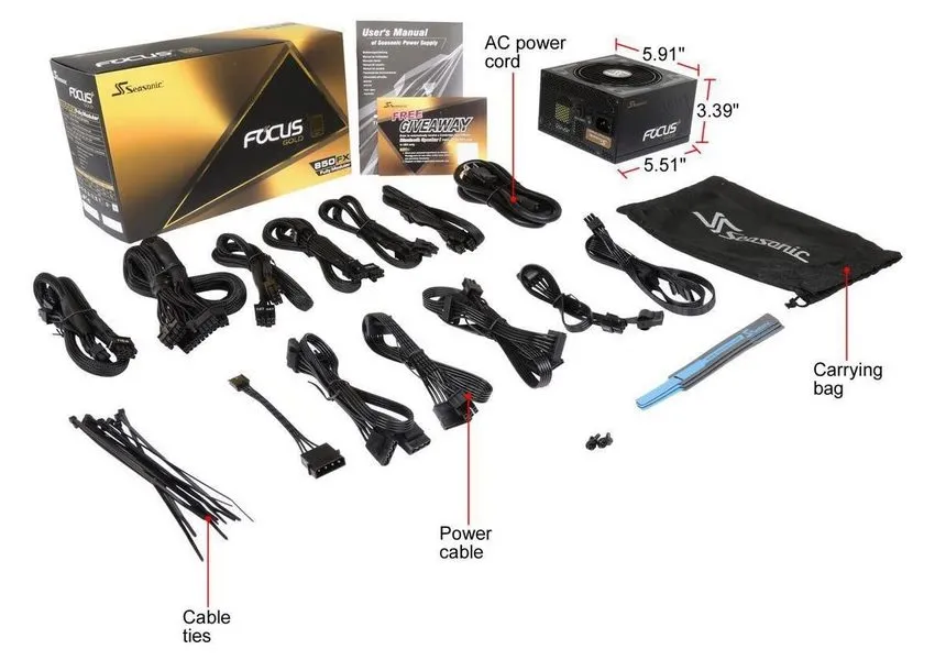 Блок питания для компьютеров Seasonic Focus GX, 850Вт, ATX, Полностью модульный