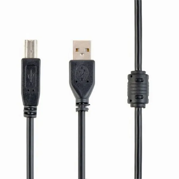 Cablu de comunicație Cablexpert CCF-USB2-AMBM-10, USB Type-A/USB Type-B, 3m, Negru