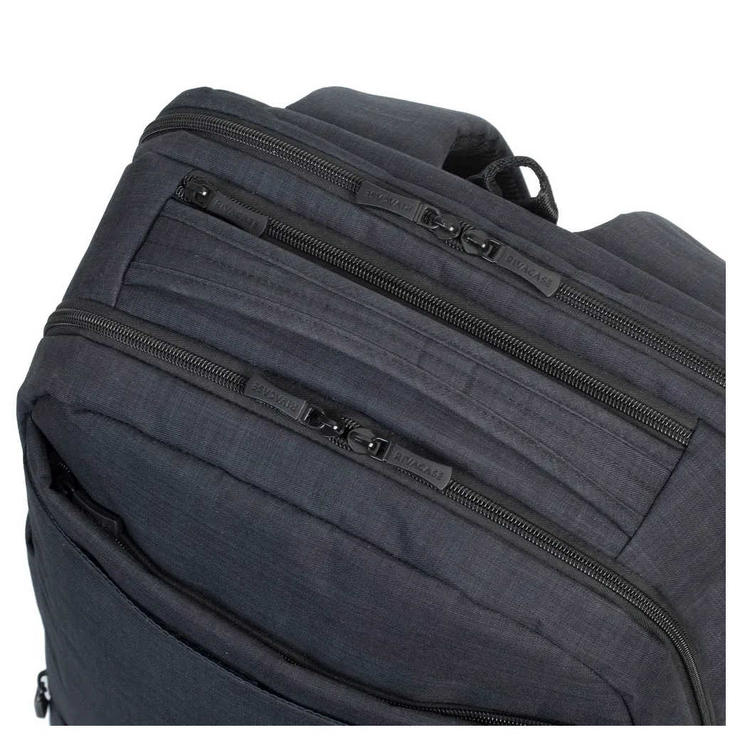 Rucsac pentru Laptop RivaCase Biscayne, 17.3", Poliester, Negru
