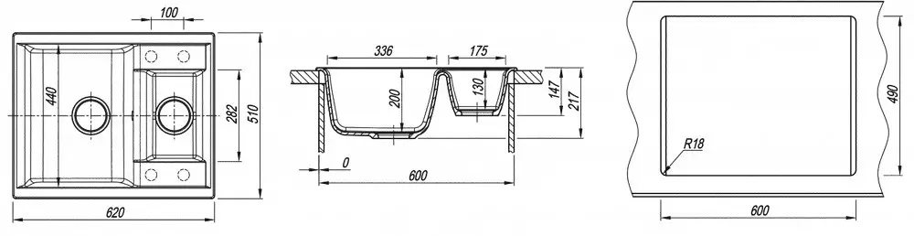 Кухонная мойка Dr.Gans Astra 620K  (Бежевый латте)