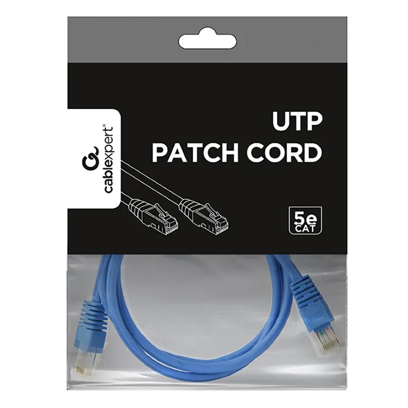 Patch cord Cablexpert PP12-1.5M/B, CAT5e UTP, 1,5m, Albastru