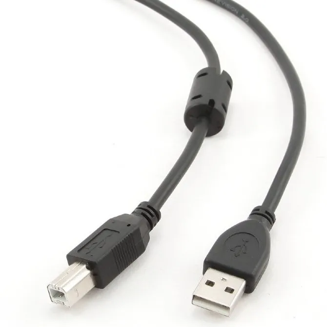 Cablu de comunicație Cablexpert CCF-USB2-AMBM-10, USB Type-A/USB Type-B, 3m, Negru