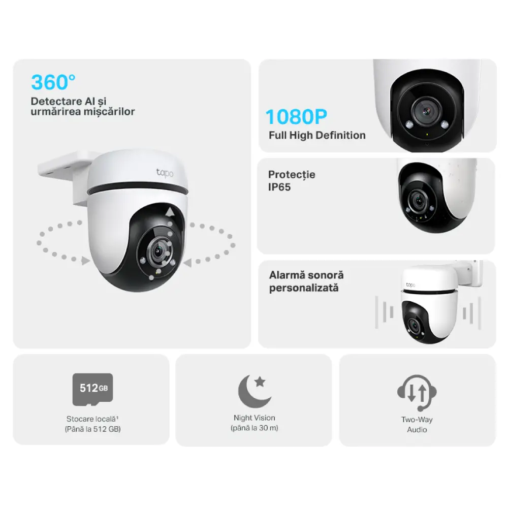 Camera de supraveghere Smart TP-LINK TAPO C500, Alb