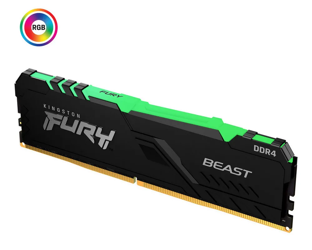 Memorie RAM Kingston FURY Beast RGB, DDR4 SDRAM, 3200 MHz, 8GB, KF432C16BBA/8