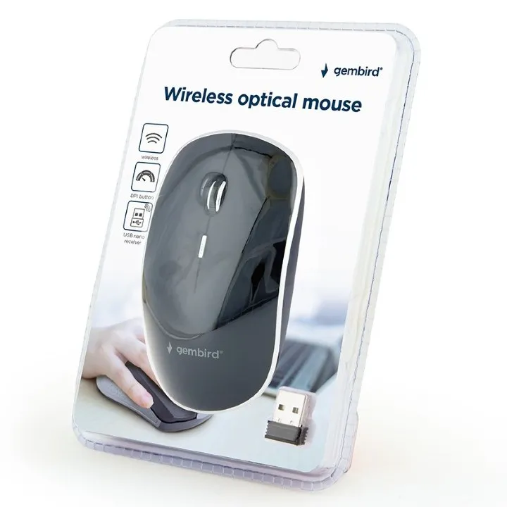 Mouse Wireless Gembird MUSW-4B-01, Negru
