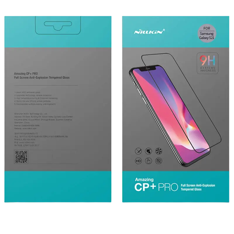 Защитное стекло Nillkin Galaxy S21. Tempered Glass CP+ pro. Черный