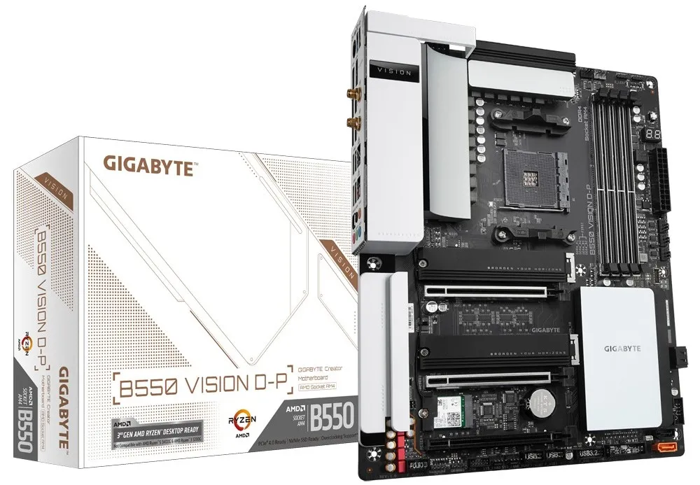Материнская плата Gigabyte B550 VISION D-P, AM4, AMD B550, ATX