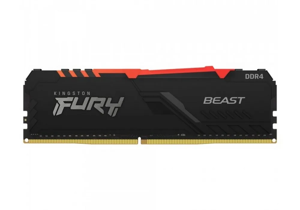 Оперативная память Kingston FURY Beast RGB, DDR4 SDRAM, 3200 МГц, 8Гб, KF432C16BBA/8