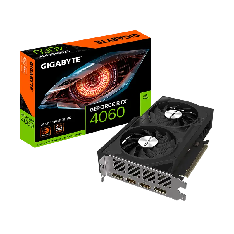 Placă Video Gigabyte GV-N4060WF2OC-8GD,  8GB GDDR6 128bit (GV-N4060WF2OC-8GD)