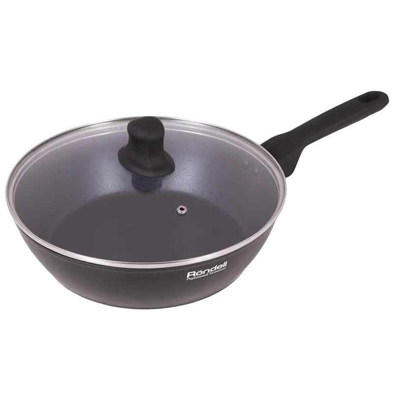Сковорода глубокая Rondell RDA-1373, 26cm, Чёрный