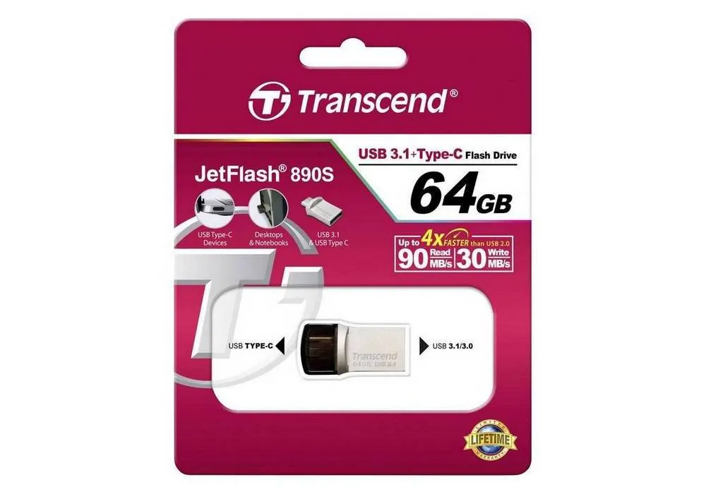   64GB USB3.1/Type-C Flash Drive  Transcend 
