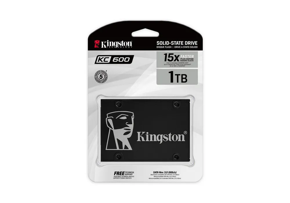 Накопитель SSD Kingston KC600, 1024Гб, SKC600/1024G