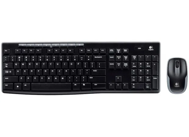 Клавиатура и мышь Logitech MK270, Беспроводное, Чёрный
