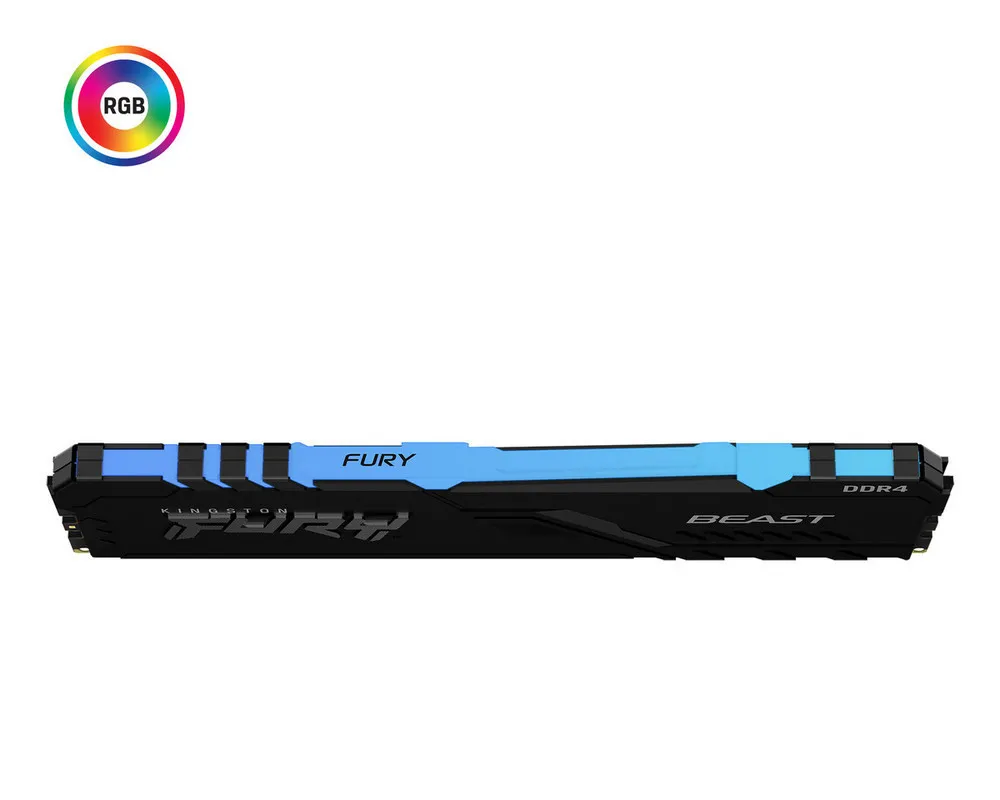 Оперативная память Kingston FURY Beast RGB, DDR4 SDRAM, 3200 МГц, 8Гб, KF432C16BBA/8