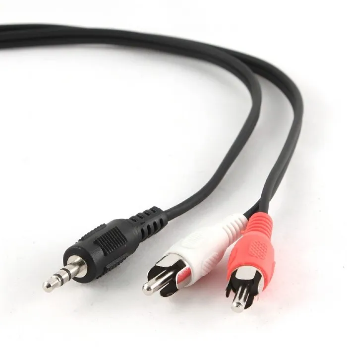 Cablu audio Cablexpert CCAB-458, 3.5mm 3-pin (M) - 2x RCA (M), 1,5m, Negru