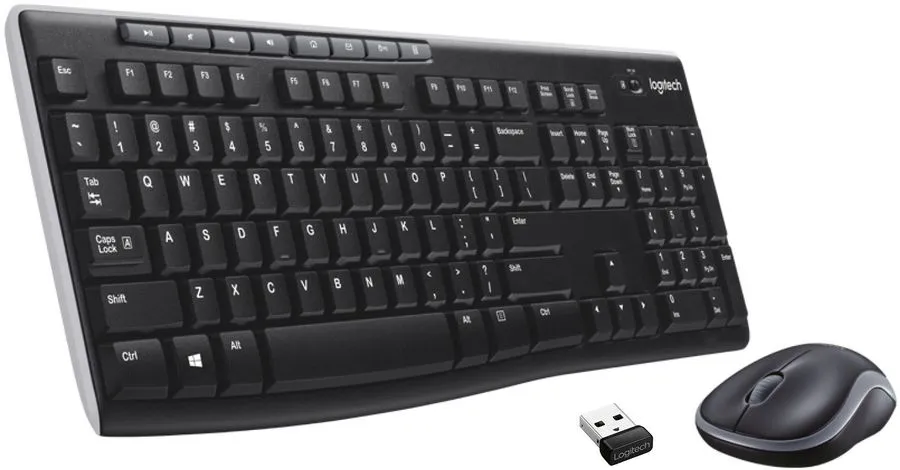 Клавиатура и мышь Logitech MK270, Беспроводное, Чёрный