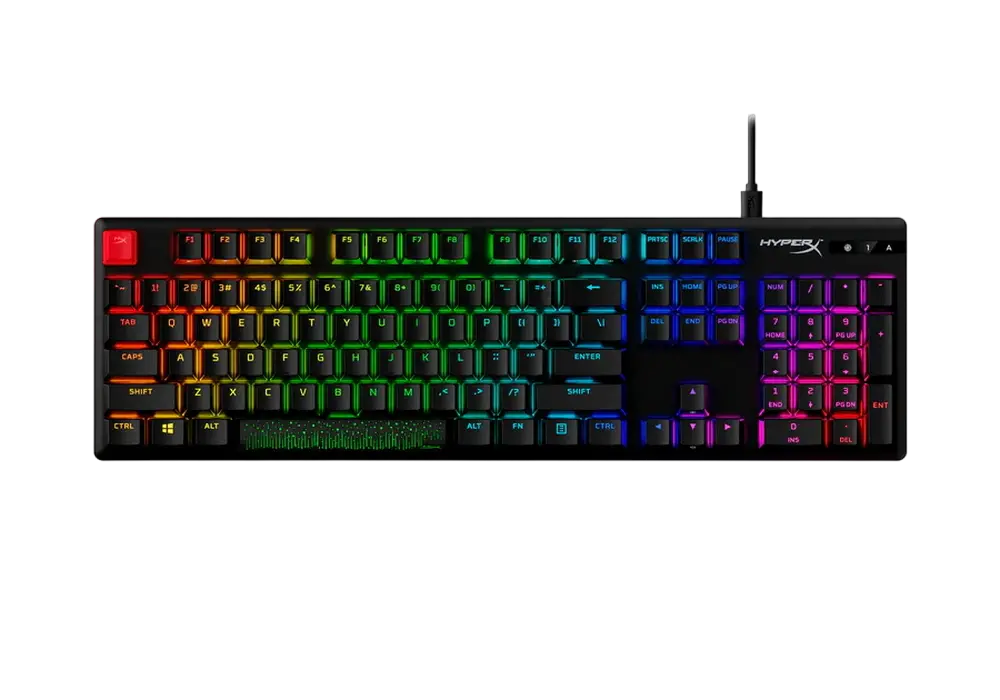 Gaming Keyboard HyperX Alloy Origins PBT, Mechanical, Red SW, PBT Keycaps, RGB, Aluminum Body, USB