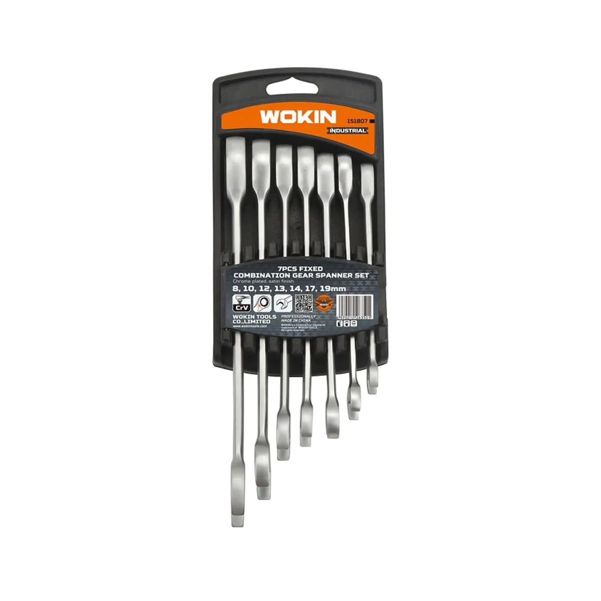 Set de 7 chei de piulite combinate fixe WOKIN Cr-V