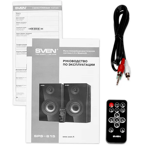 Boxe pentru calculator 2.0 SVEN SPS-615, Negru