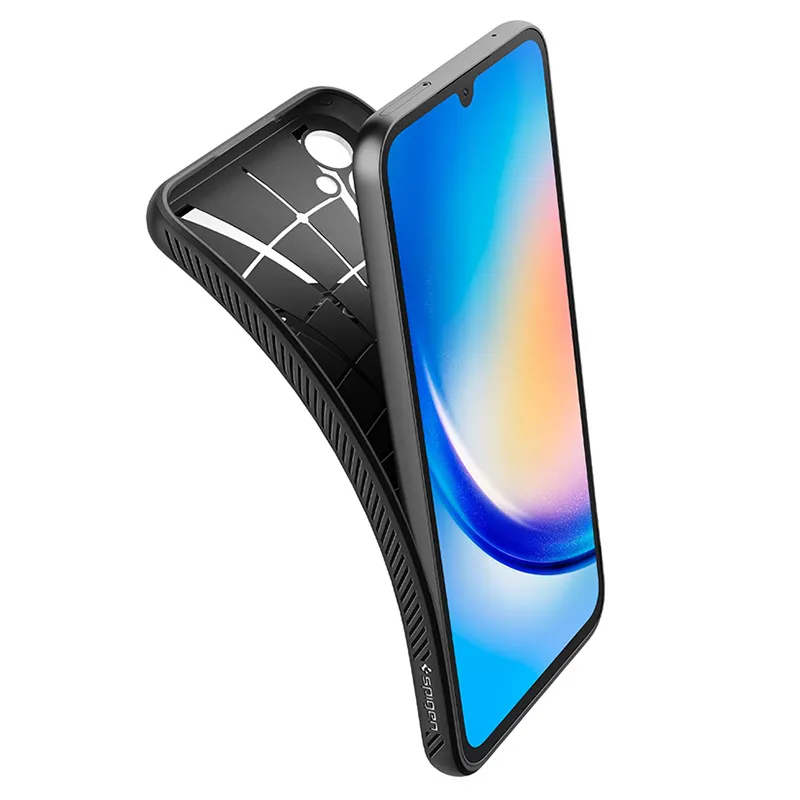Чехол Spigen Samsung A34, Liquid Air, Матовый Черный