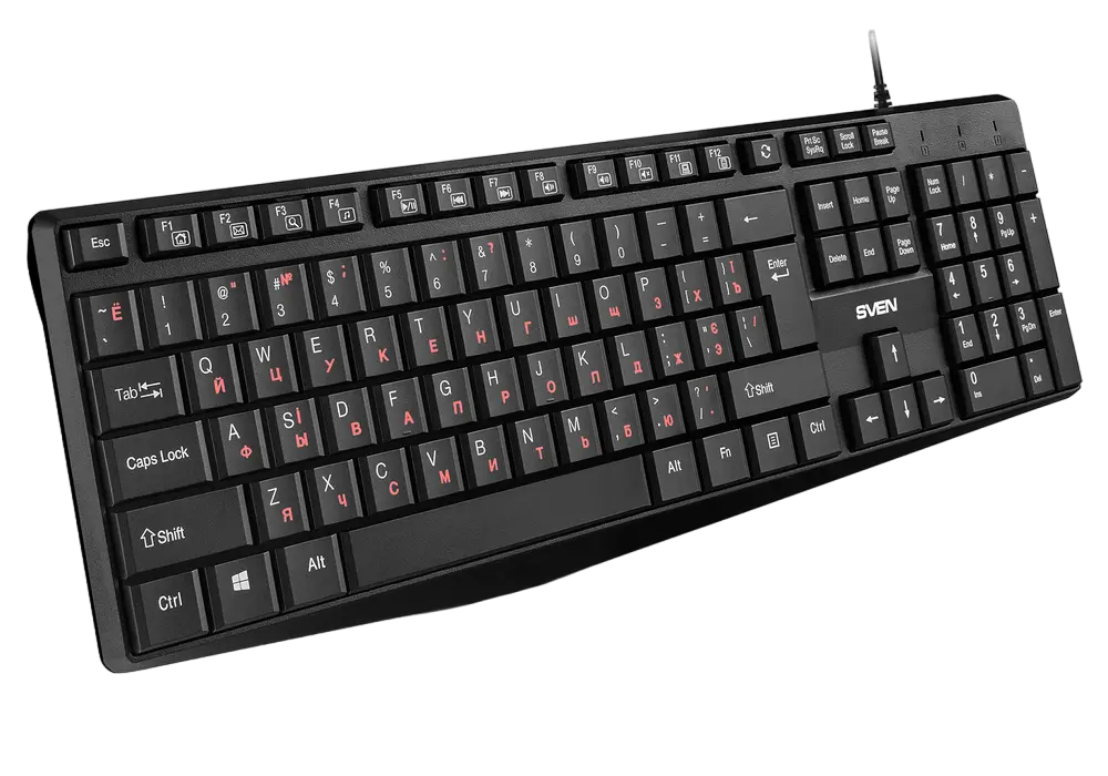 Tastatură SVEN KB-S305, Cu fir, Negru