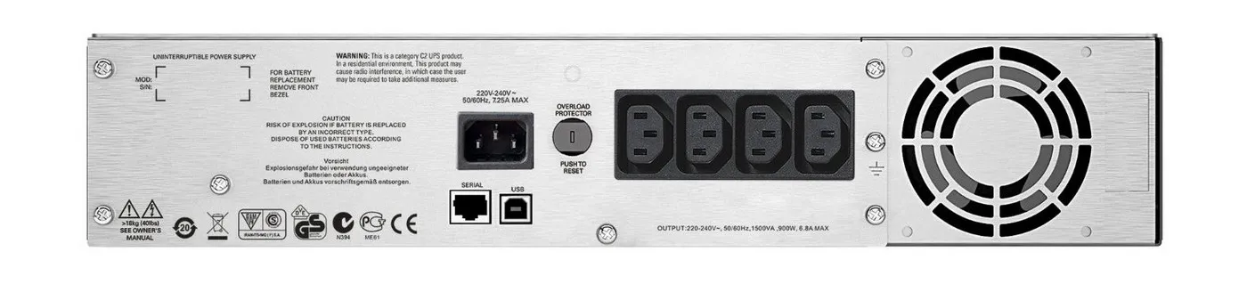 Sursă de alimentare neîntreruptibilă APC Smart-UPS SMC1000I-2URS, Linear-interactiv, 1000VA, Montare pe rafturi