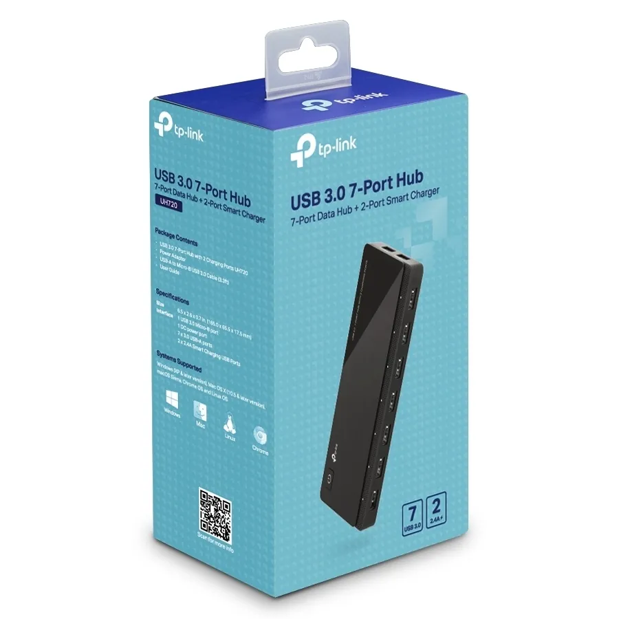 Adaptor Hub TP-LINK UH720, Negru