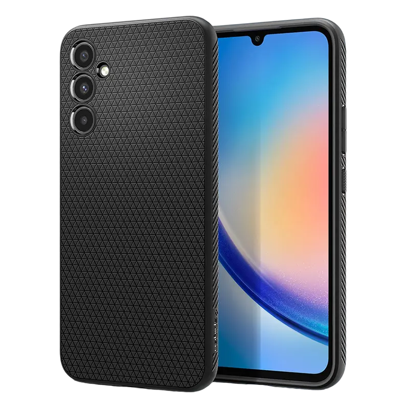 Чехол Spigen Samsung A34, Liquid Air, Матовый Черный