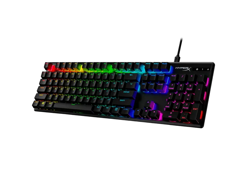 Gaming Keyboard HyperX Alloy Origins PBT, Mechanical, Red SW, PBT Keycaps, RGB, Aluminum Body, USB