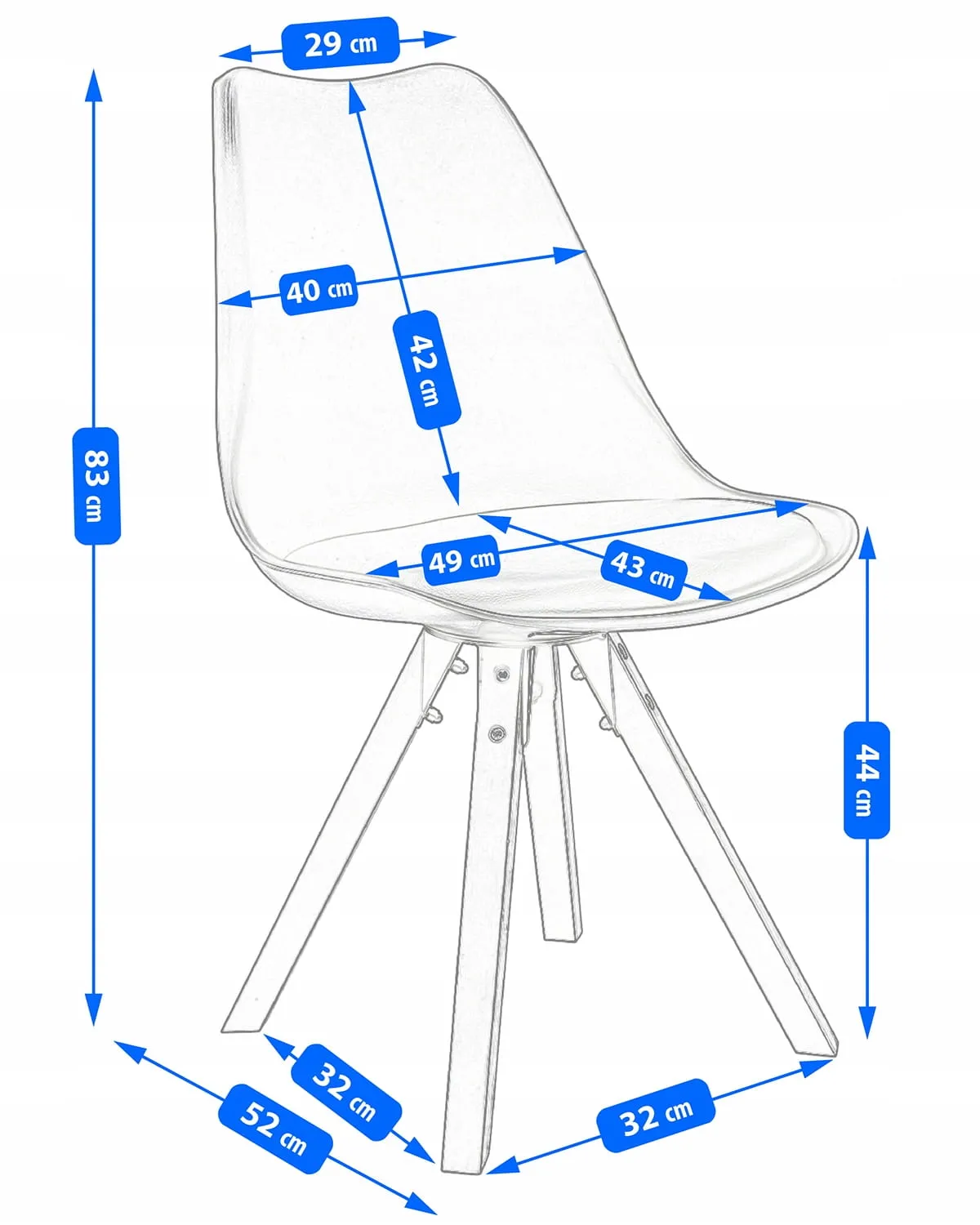 Scaun JUMI SAIDA (albastru)