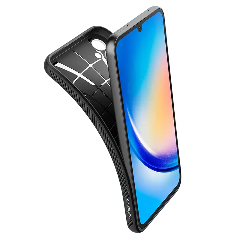 Чехол Spigen Samsung A34, Liquid Air, Матовый Черный