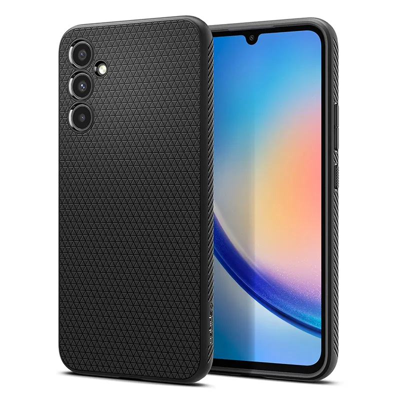 Чехол Spigen Samsung A34, Liquid Air, Матовый Черный