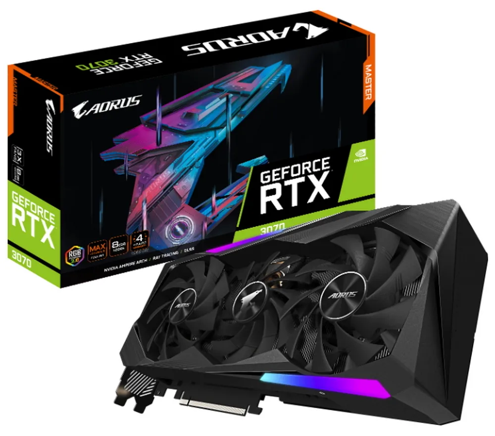 Placă Video Gigabyte GV-N3070AORUS M-8GD,  8GB GDDR6 256bit