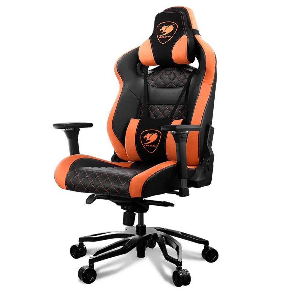 Scaun Gaming Cougar Armor Titan Pro, PVC Piele, Negru/Portocaliu