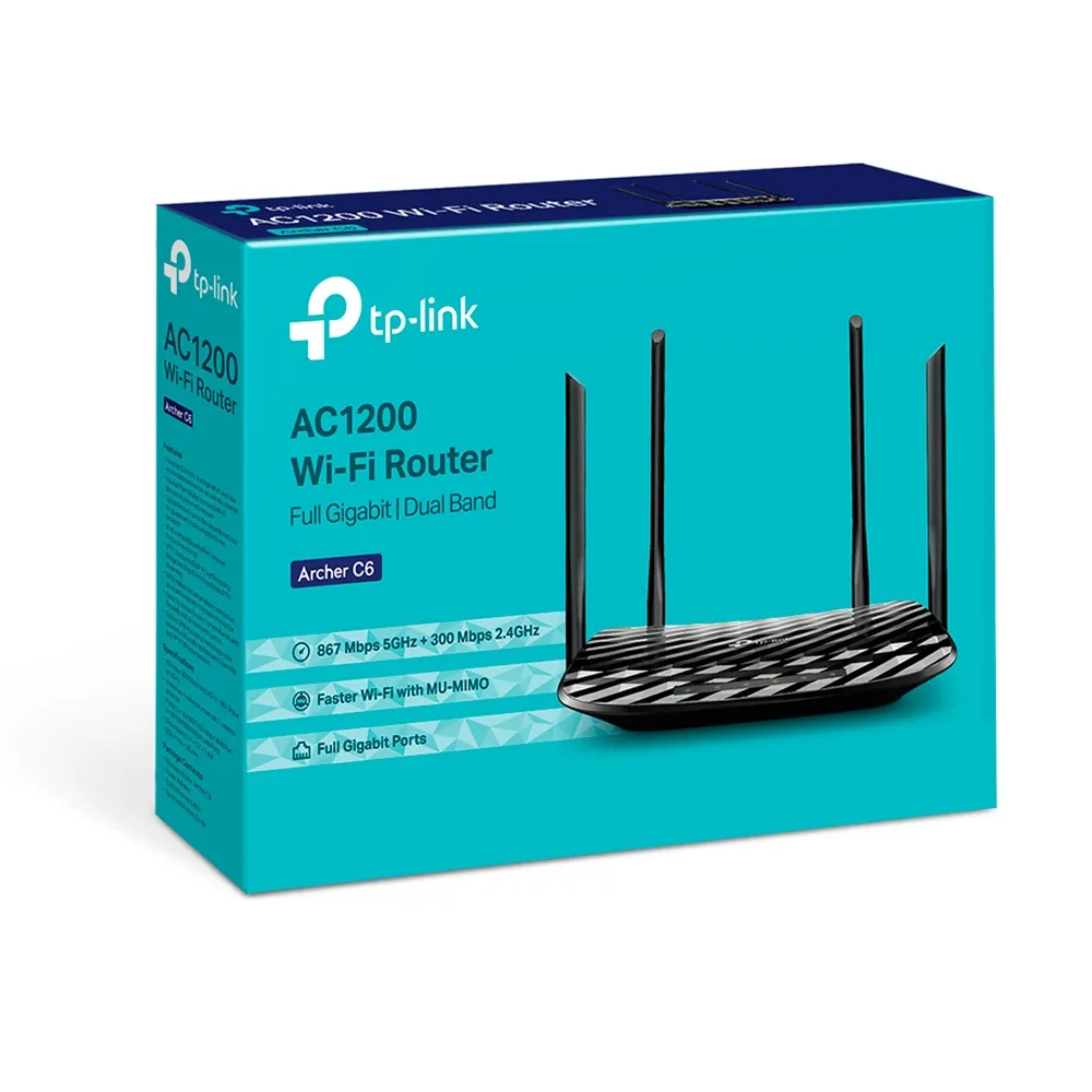 Беспроводной маршрутизатор TP-LINK Archer C6, Чёрный