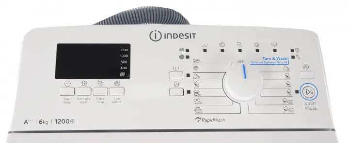 Mașină de spălat Indesit BTW D61253, 6kg, Alb
