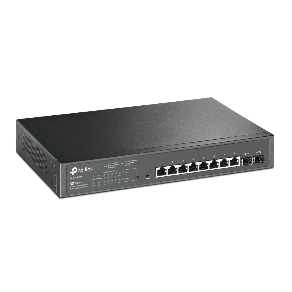 PoE коммутатор TP-LINK TL-SG2210MP, 8x IEEE 802.3af/at