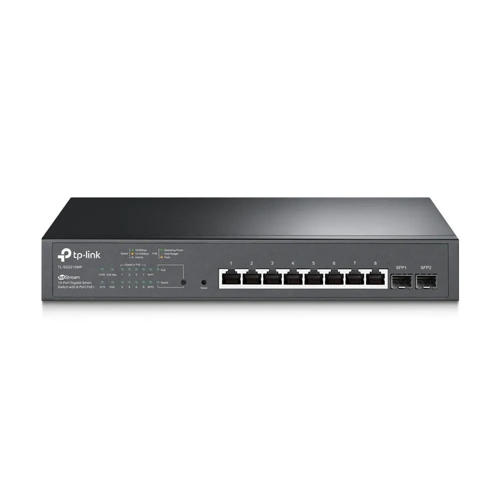 PoE коммутатор TP-LINK TL-SG2210MP, 8x IEEE 802.3af/at