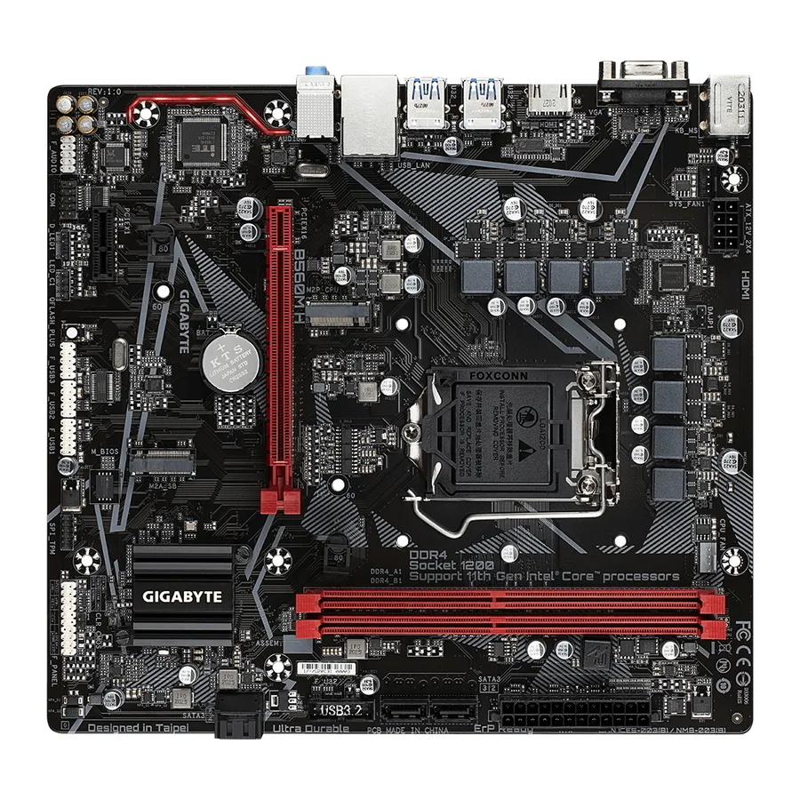 Материнская плата Gigabyte B560M H, LGA1200, Intel B560, Micro-ATX