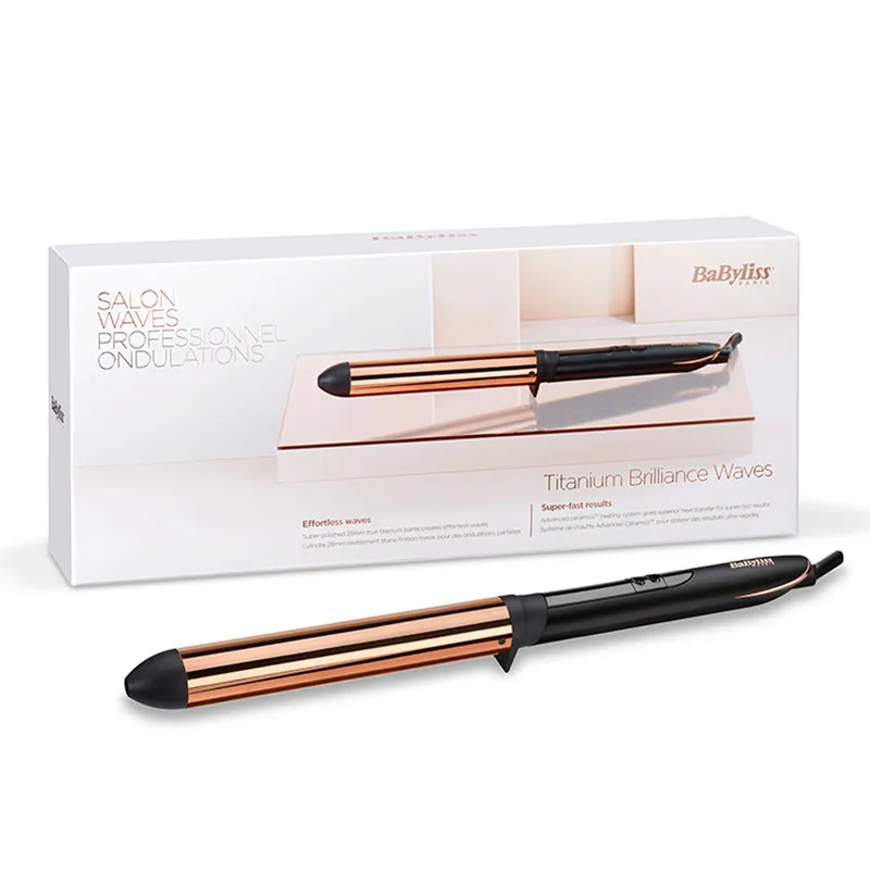 Плойка BaByliss Titanium Brilliance C455E, Черный | Золотистый