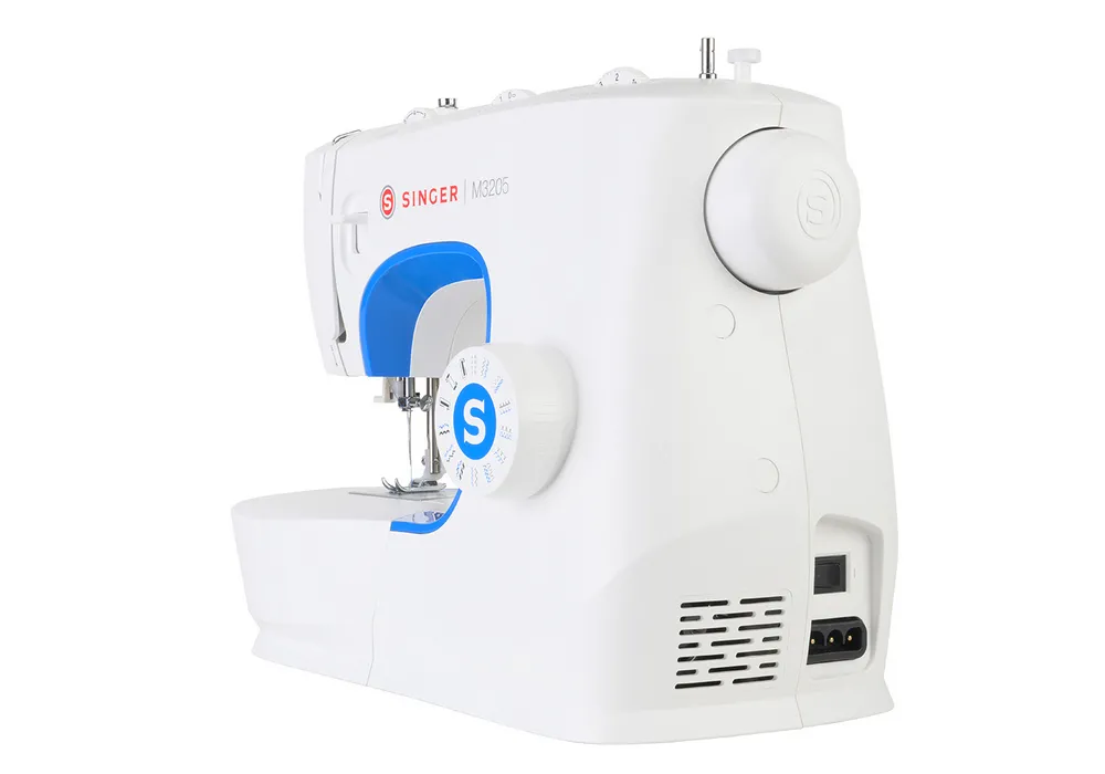Mașină de cusut Singer M3205, Alb Albastru