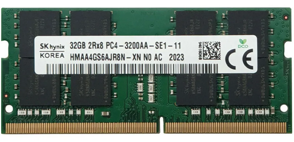 Оперативная память Hynix HMAA4GS6CJR8N-XNN0, DDR4 SDRAM, 3200 МГц, 32Гб, Hynix 32GB DDR4 3200 So-Dimm