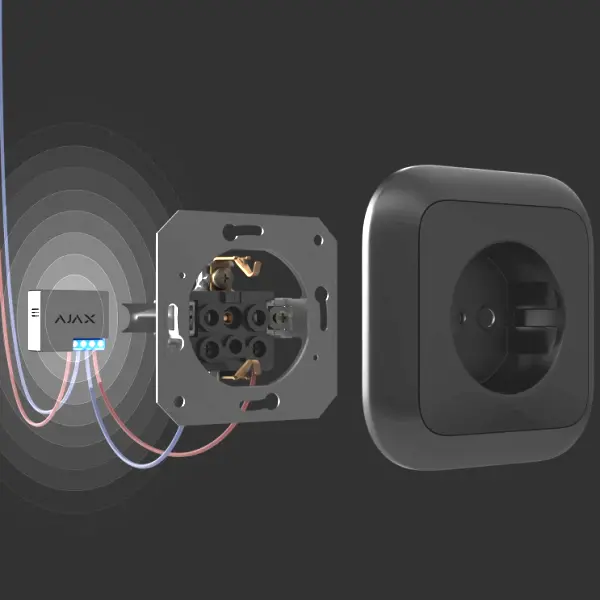 Releu Smart Power Ajax WallSwitch, Negru